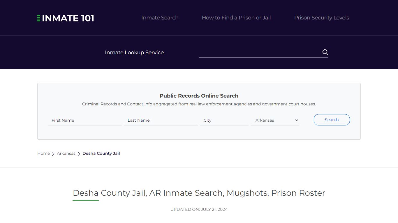 Desha County Jail, AR Inmate Search, Mugshots, Prison Roster